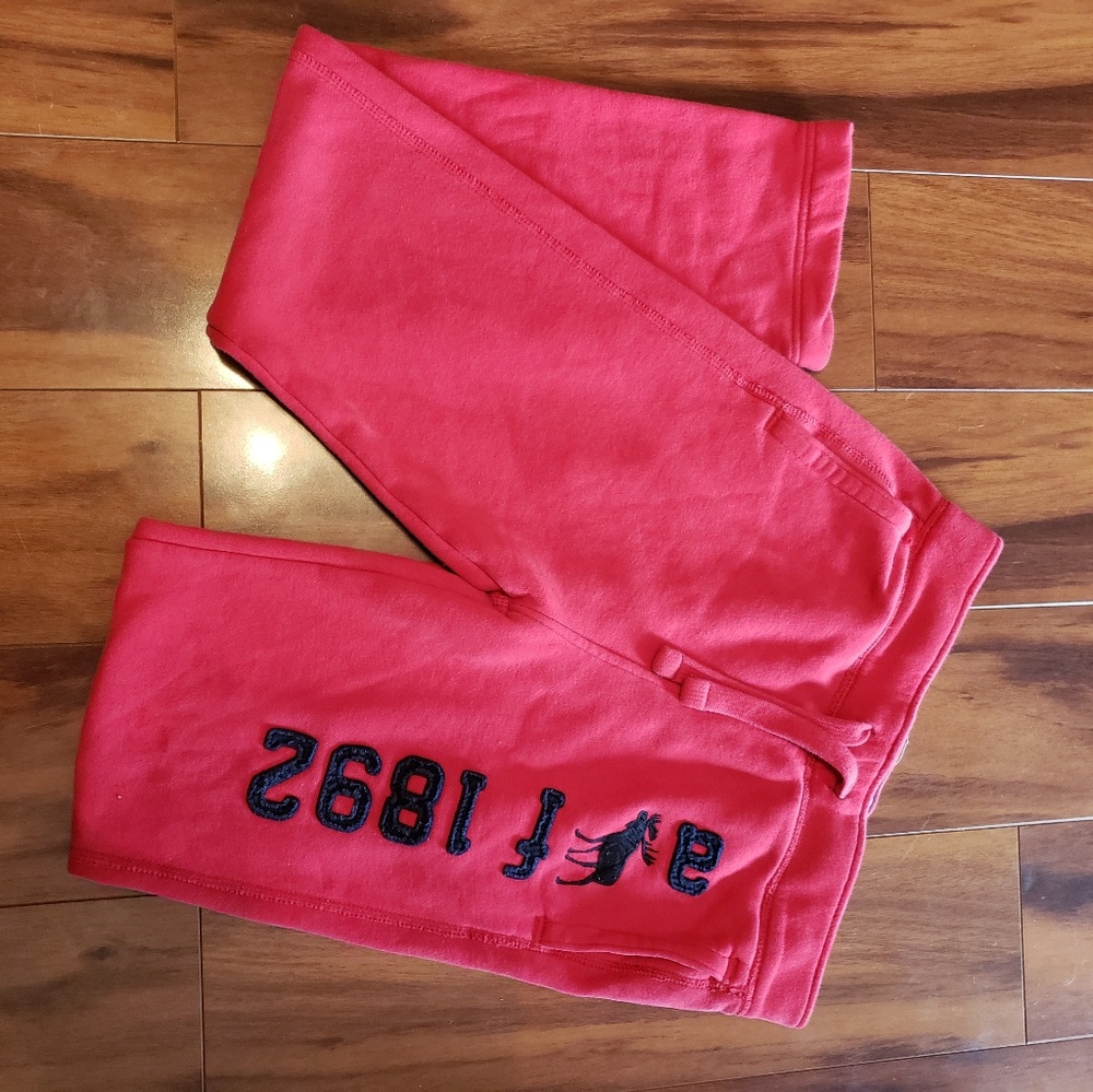 Abercrombie kids red sweats pants sz lg